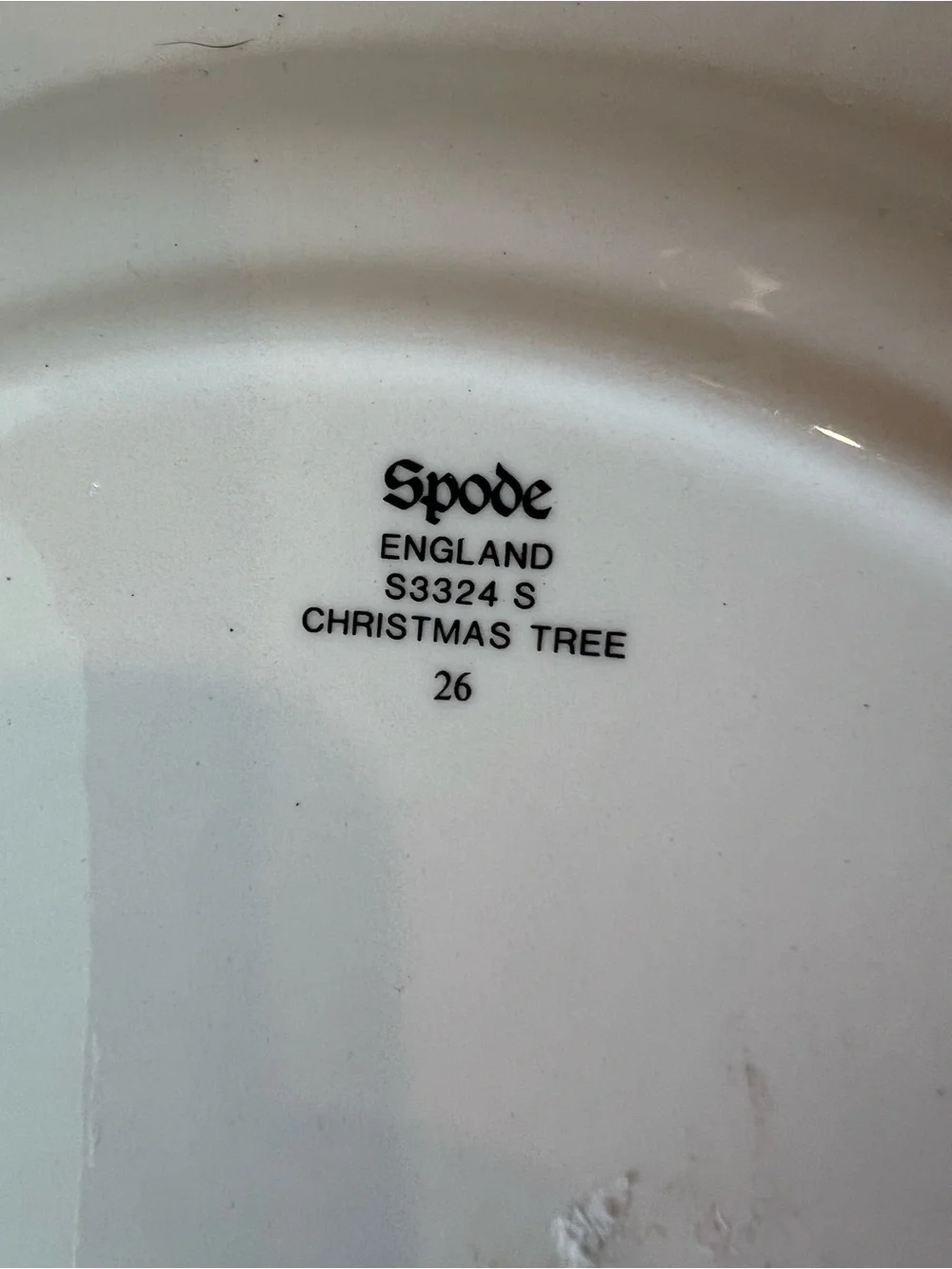 Spode Christmas Tree Cookie Platter - White and Green
